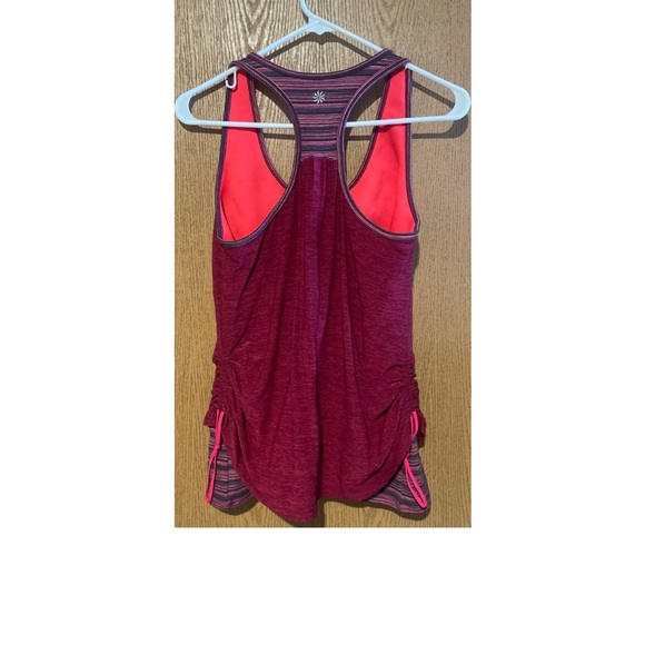 NWOT RARE ATLETA RAZOR BACK TWOFER SPORTS TOP WITH UNIQUE DESIGN! - Picture 2 of 7